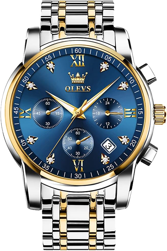 OLEVS Men's Big Face Chrono Watch