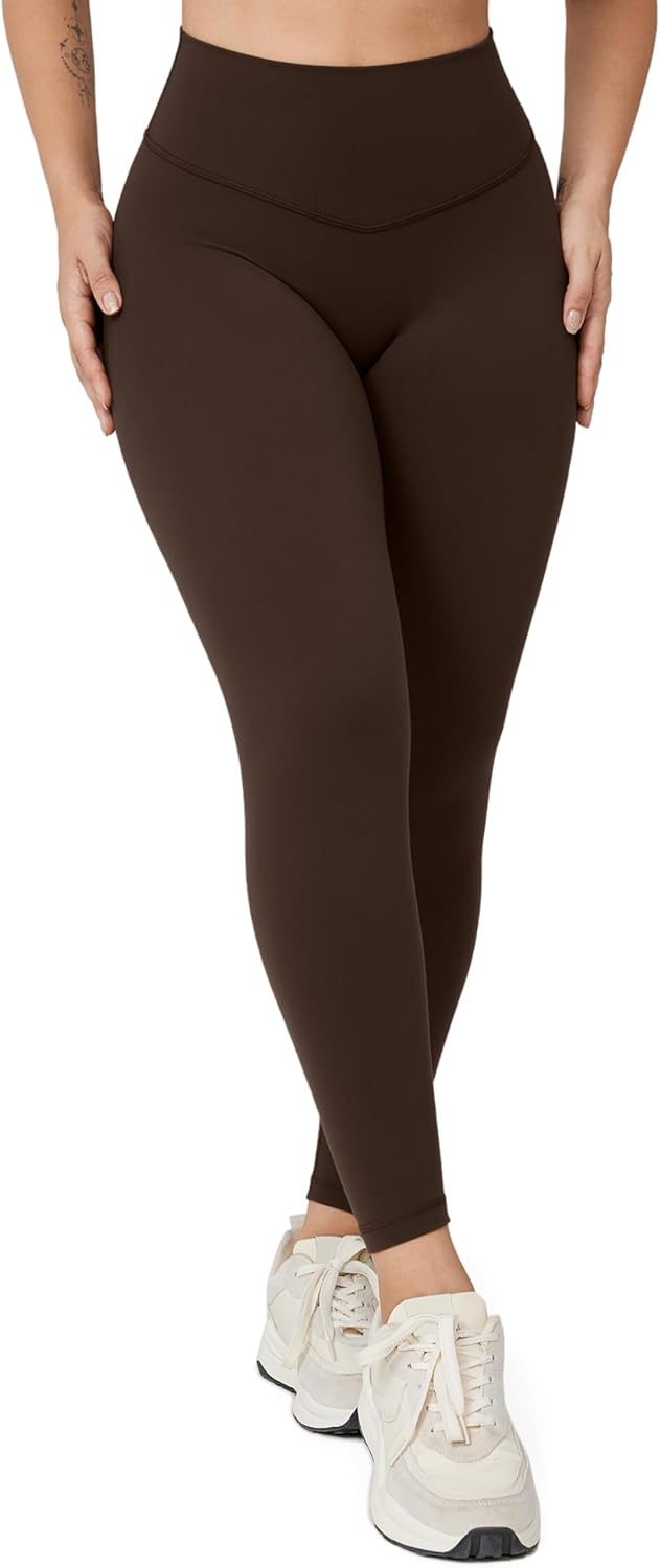 Hugcurve No Front Seam High Waisted Workout Leggings for Women