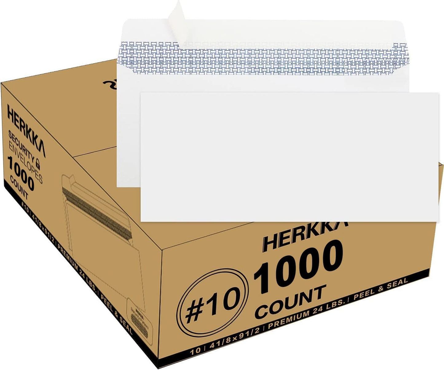 HERKKA #10 Security Self-Seal Envelopes for Business Use