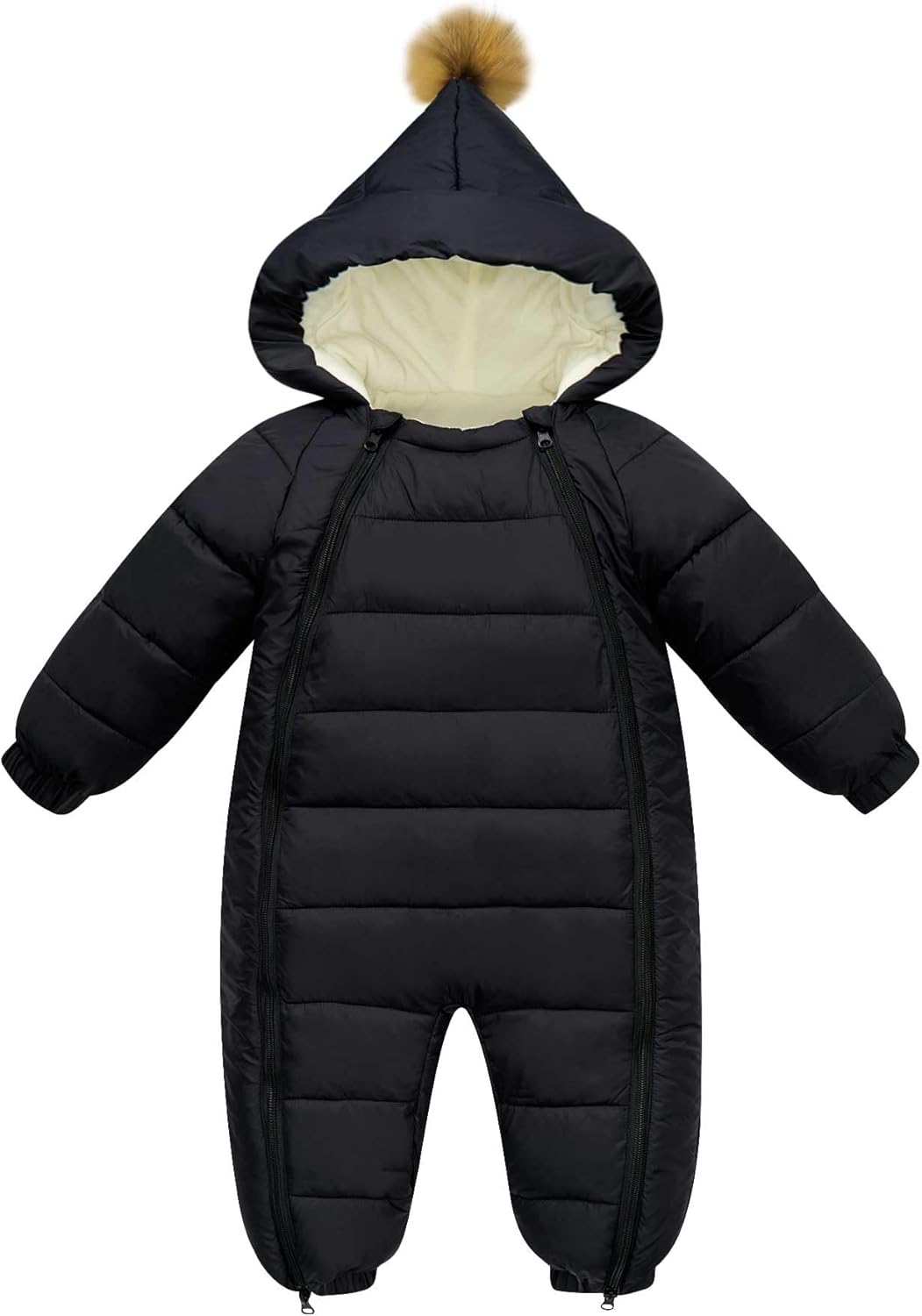 Baby Snowsuit for Newborns: Warm Hooded Winter Jumpsuit