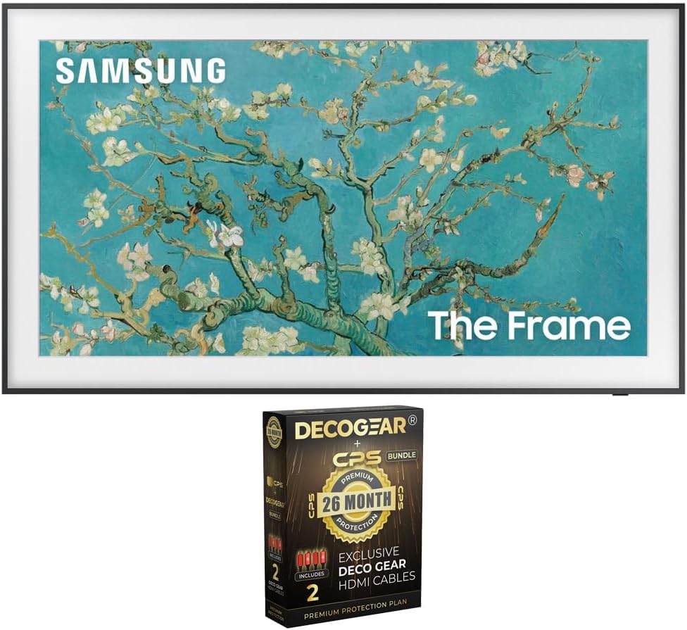 SAMSUNG 32 QLED 4K Smart TV Bundle with HDMI cables