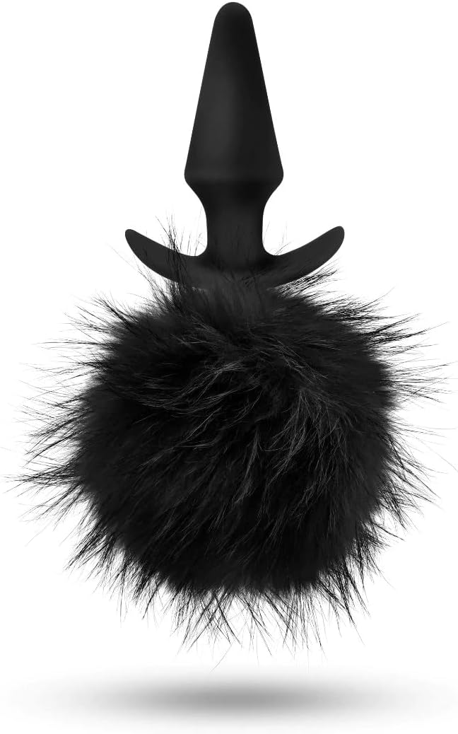 Temptasia Pom Pom Plug - Tapered Silicone Bunny Tail Anal Toy