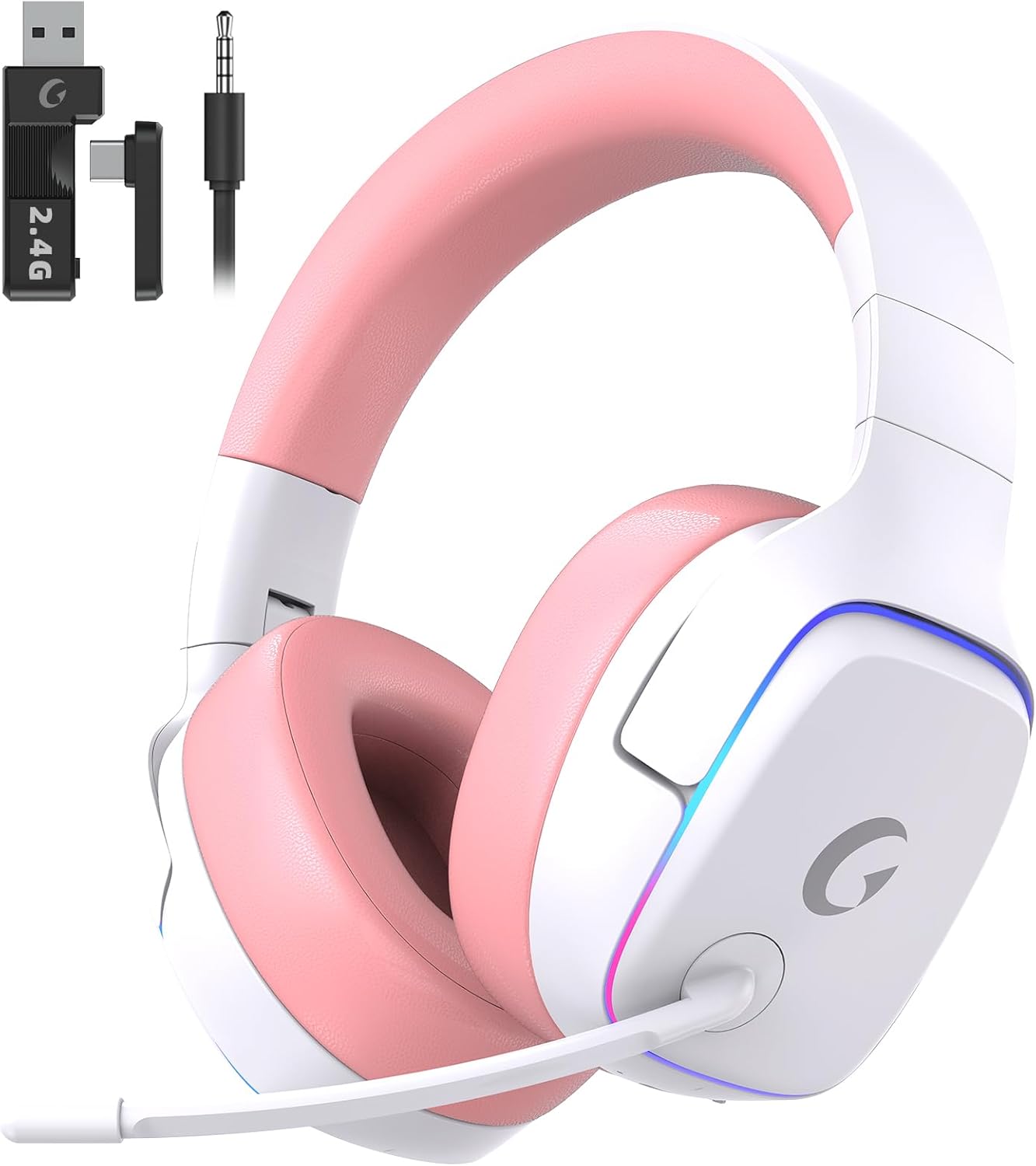2.4GHz Wireless Gaming Headsets with Noise Canceling Mic