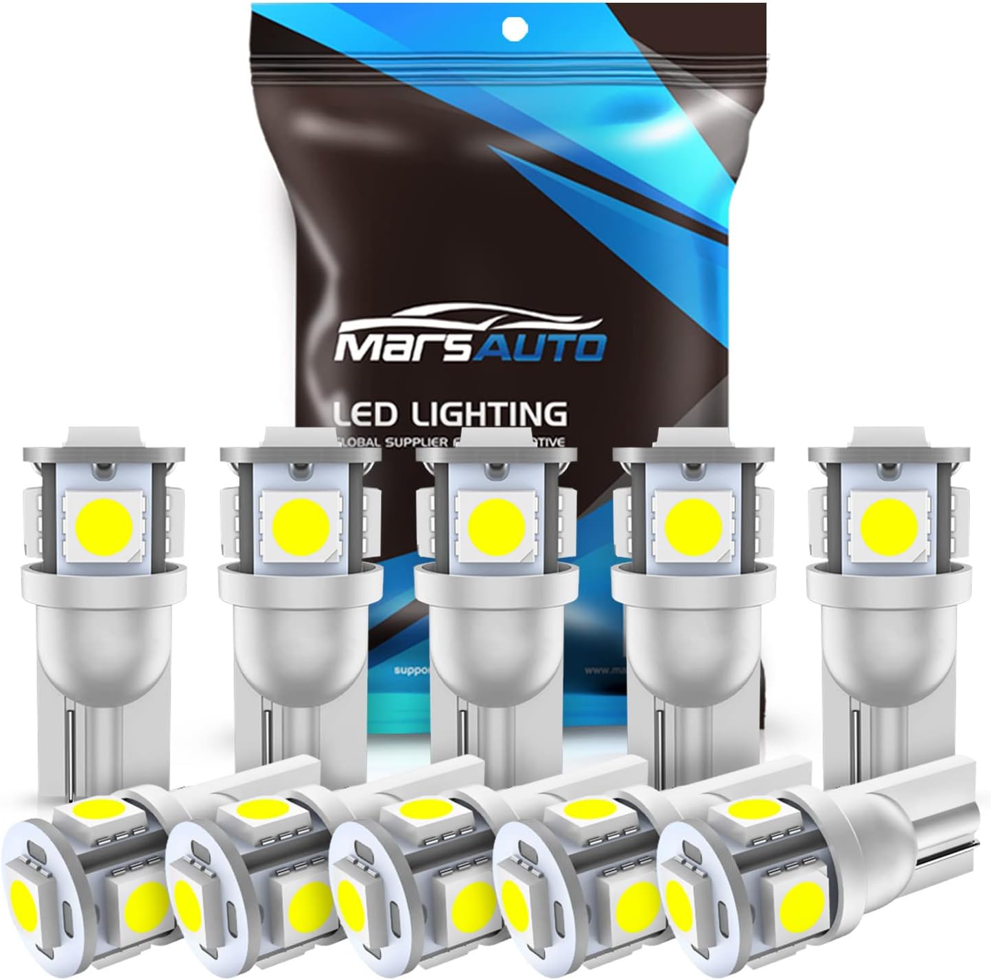 10-Pack Marsauto 194 LED Bulbs - Brighten Every Corner!