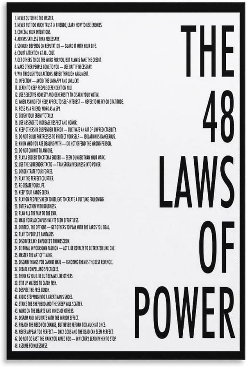 48 Laws of Power Poster - Transform Your Space!
