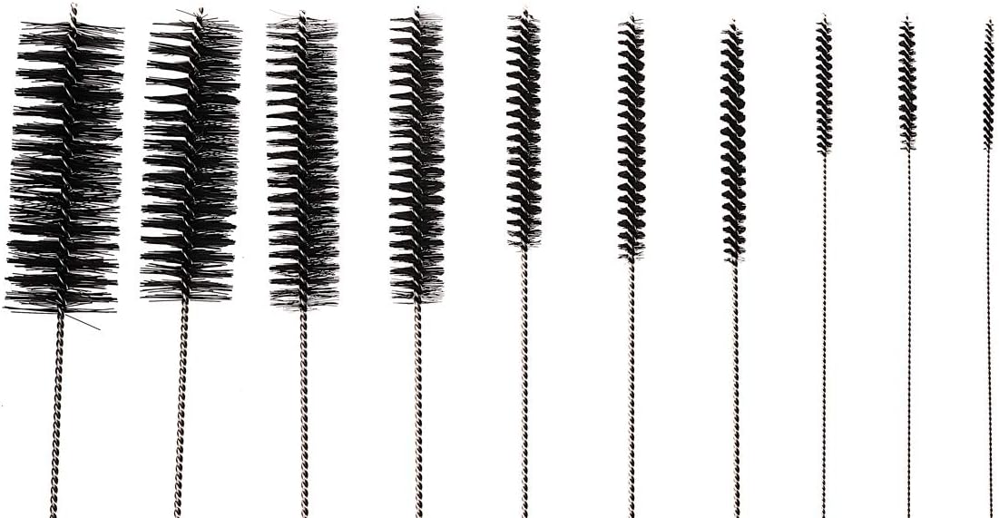 Mini Skater Nylon Brush Set - 10pcs Small Tools for Precision Cleaning
