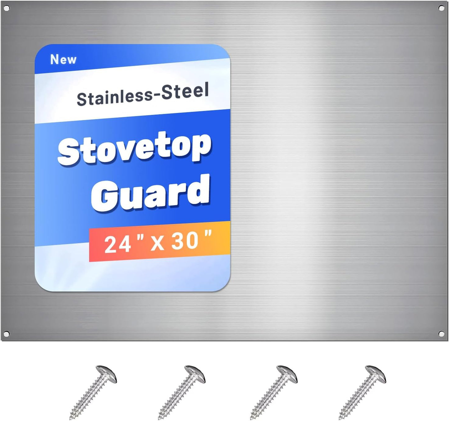 Stainless Steel Backsplash Protector for Kitchen Wall 24x30 in