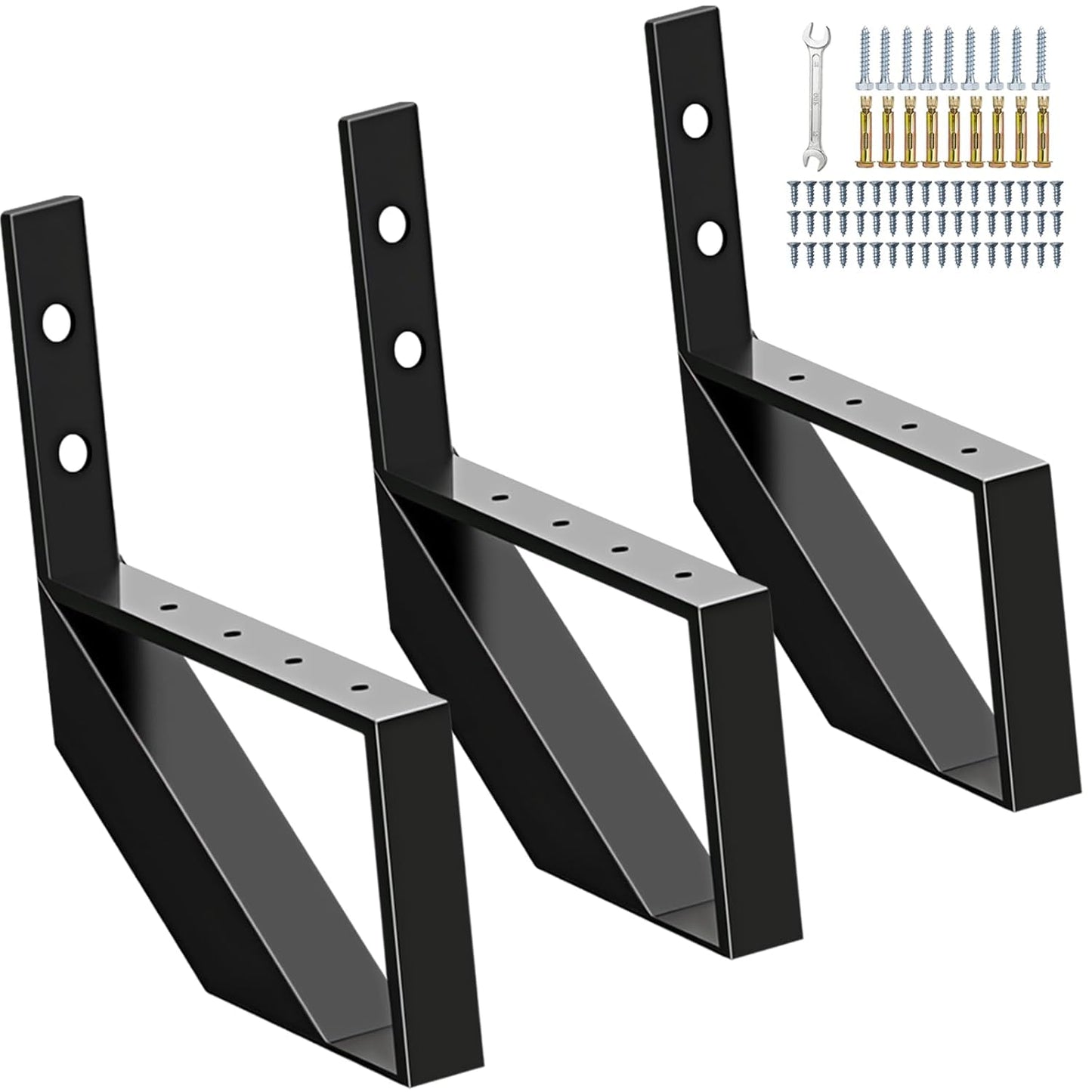 Steel Stair Riser 1 Step for Deck Height 11.9 in - 3 Pack