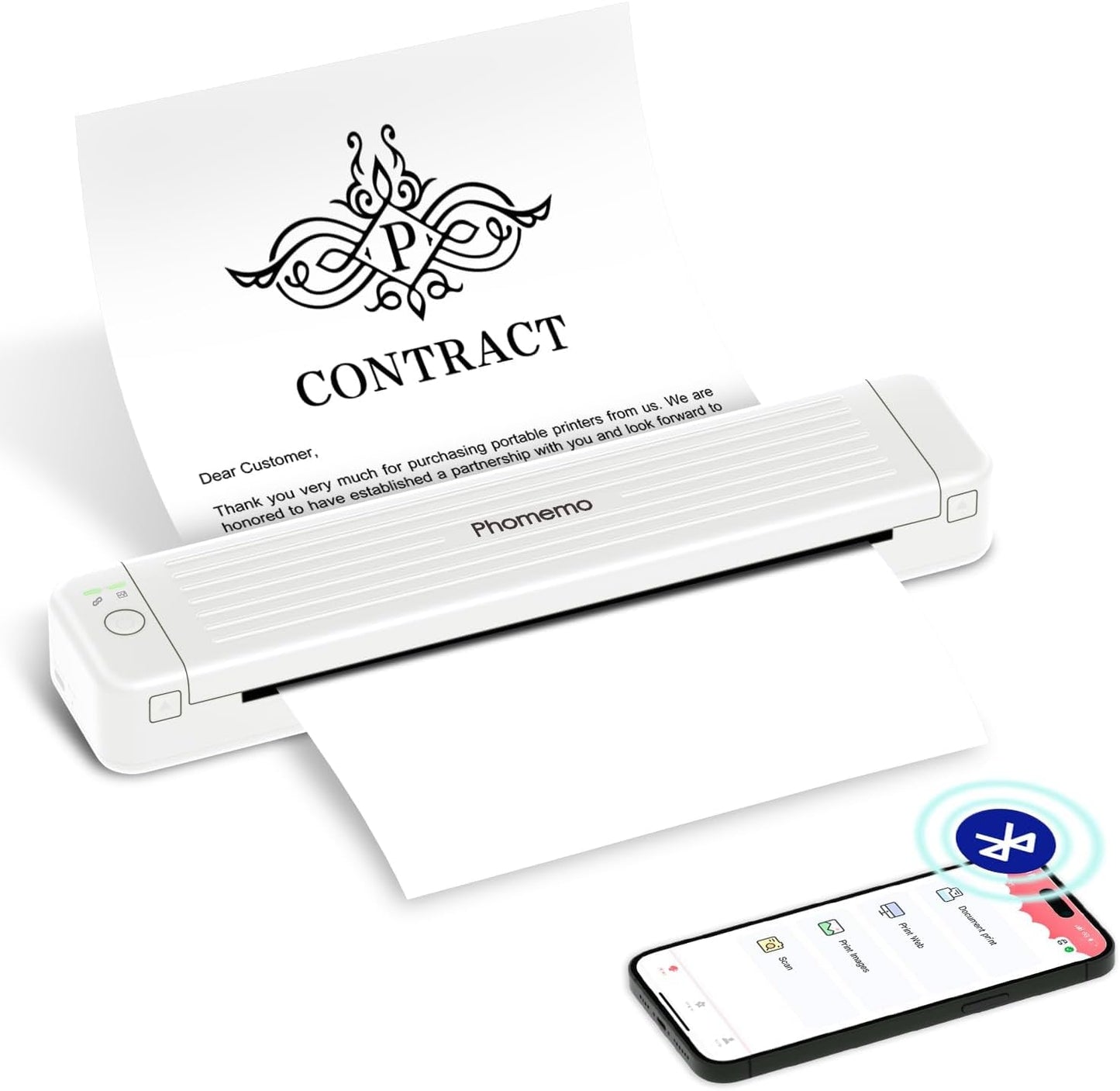Phomemo P831 Portable Printer - 300 DPI Bluetooth Travel Printer
