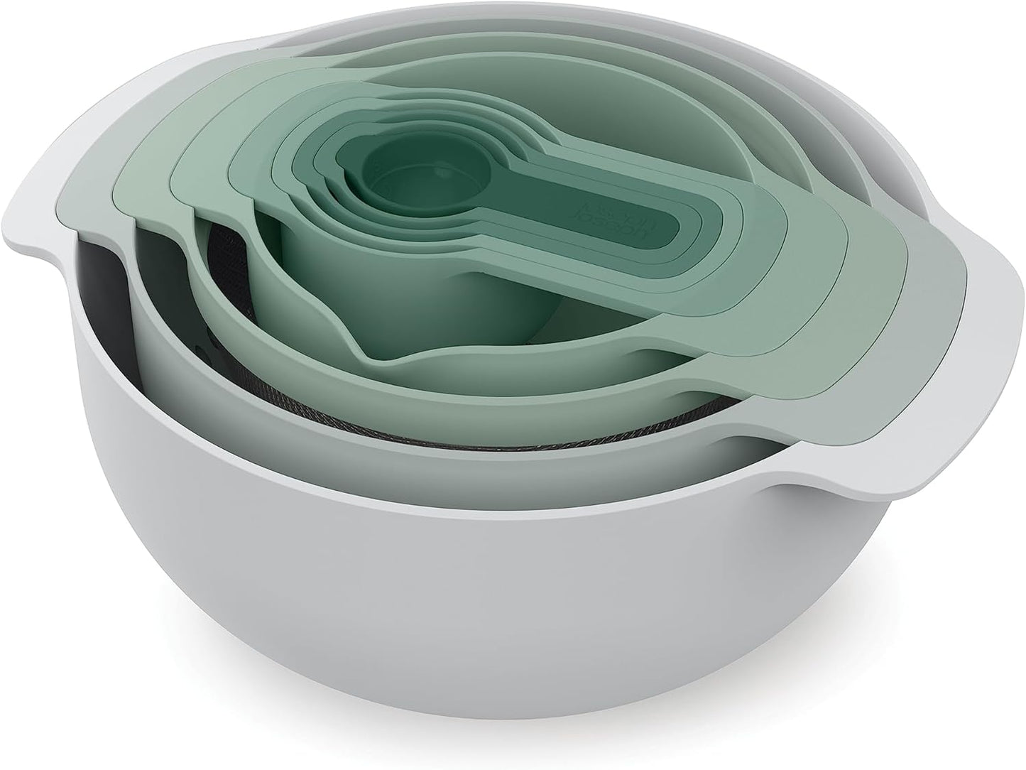 Joseph Joseph Nest 9 Plus Compact Food Prep Set in Sage Green