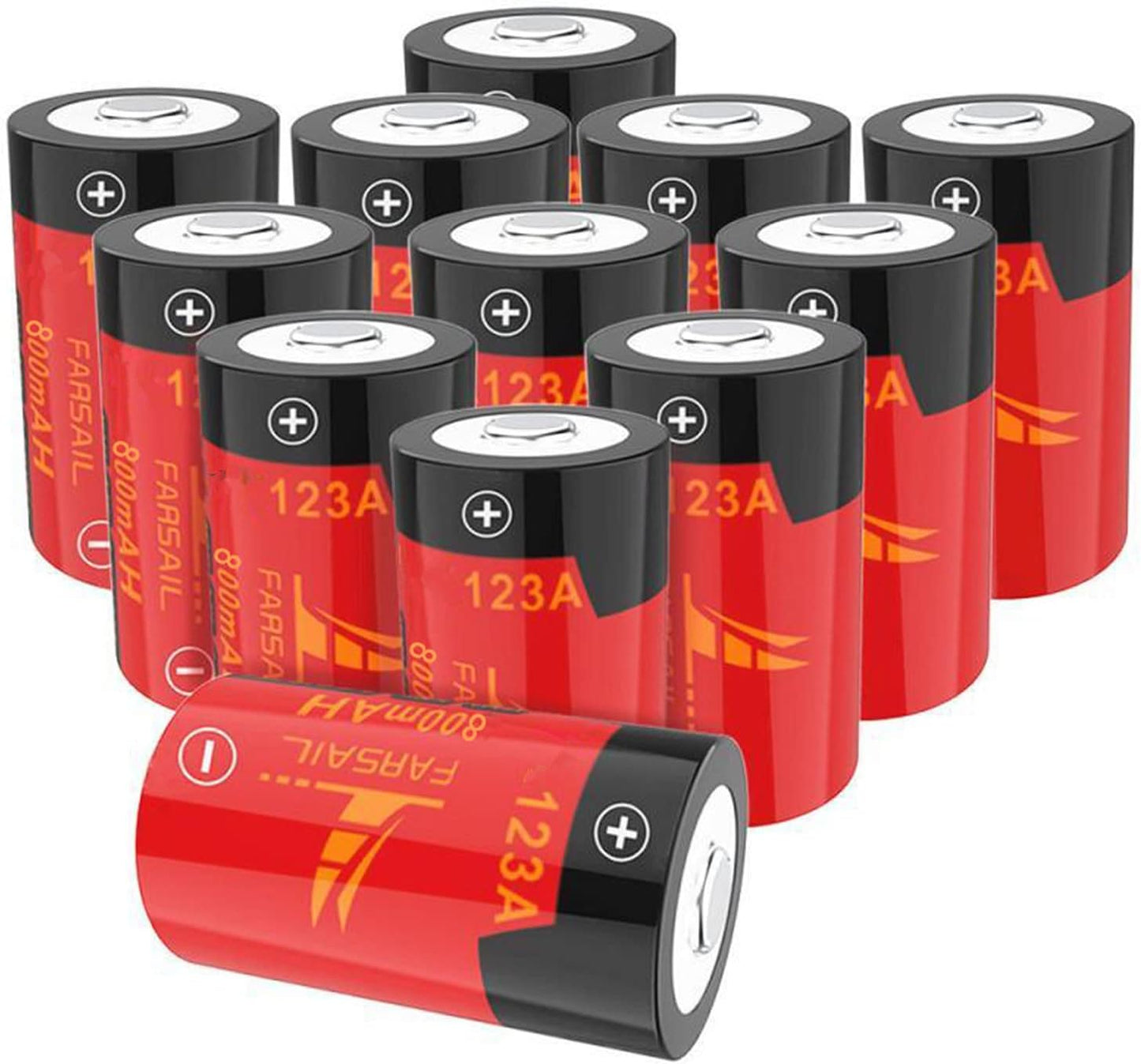 123A Rechargeable Batteries - Reliable 800mAh Power for Security