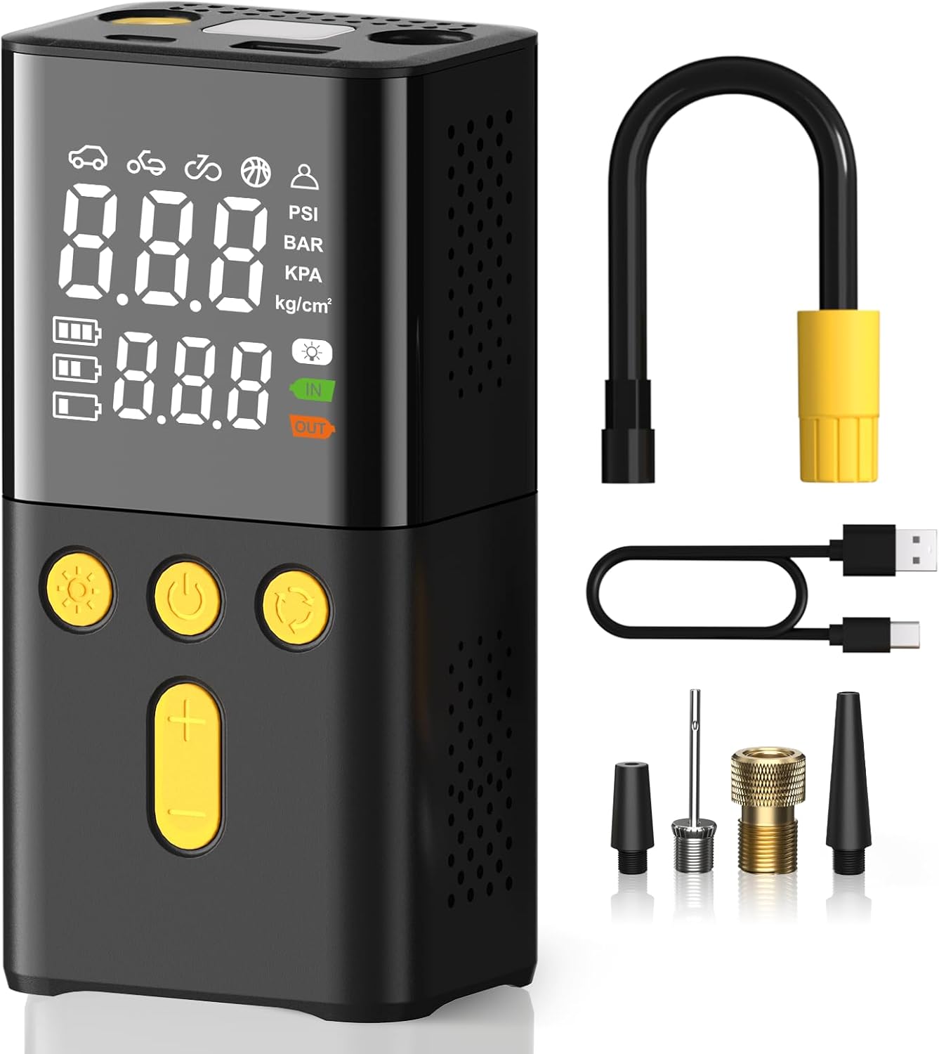 Portable Tire Inflator for Car 150 PSI - Fast & Efficient Pump