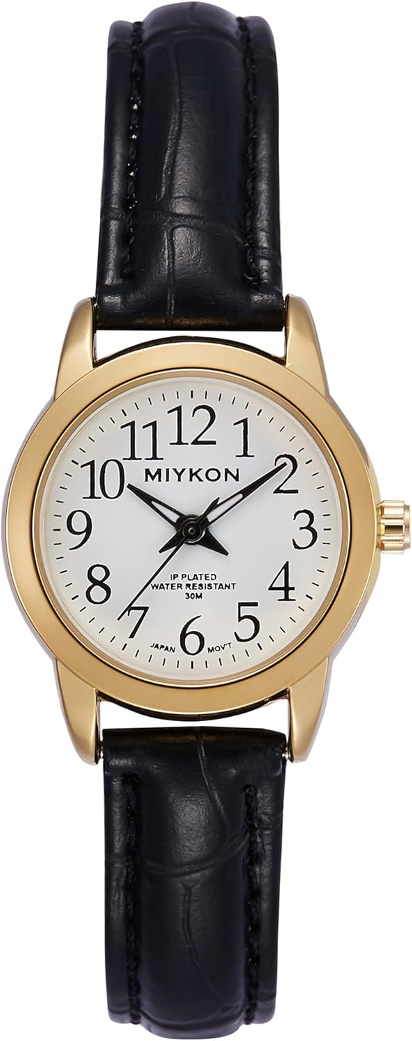 Miykon Dainty Women's Watch | Vegan Leather Band, Luminous Hands, Japanese Quartz