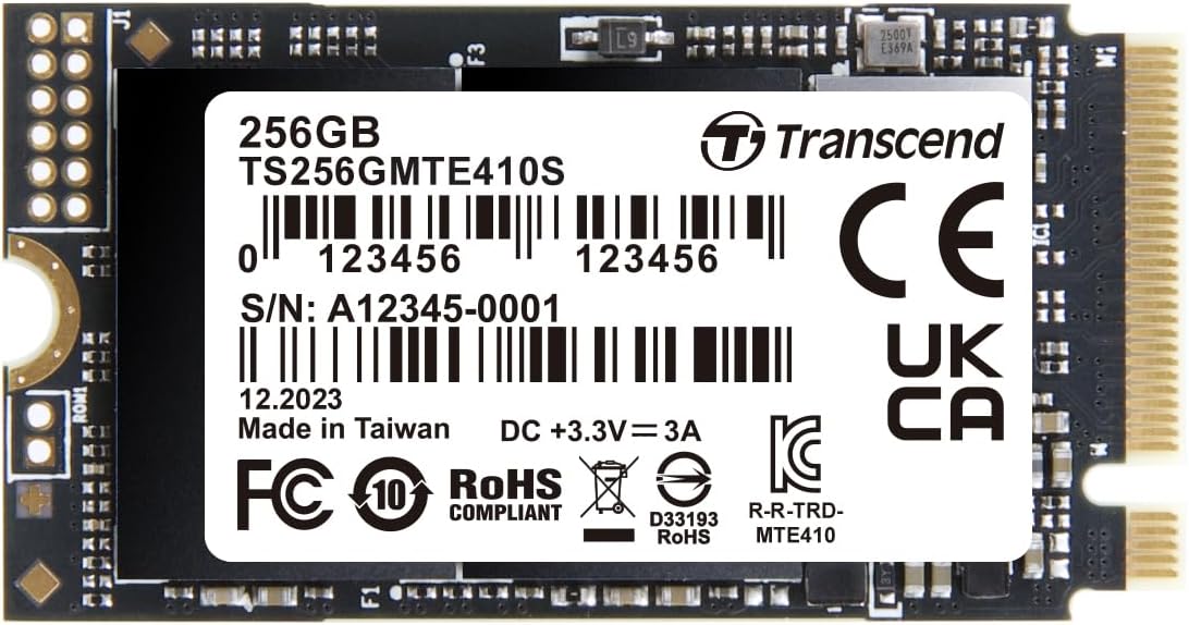 Transcend 256GB M.2 2242 SSD for Ultra-Thin Laptops