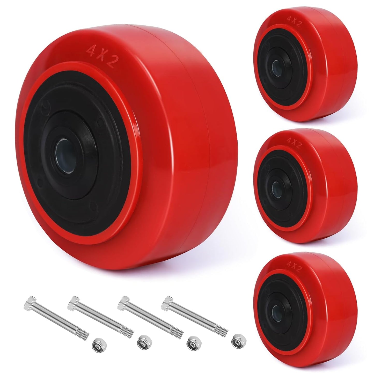 4 Inch Industrial Casters Set of 4 for Heavy-Duty Use