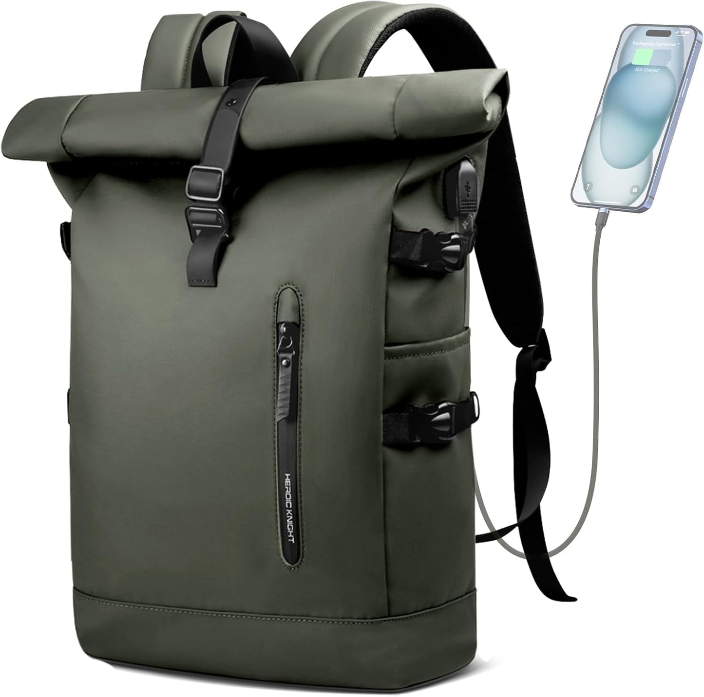 Roll Top Backpack Waterproof Travel Backpack for Men Women