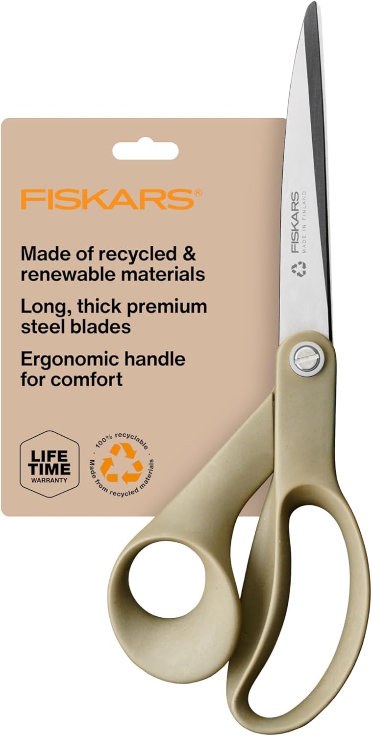 Fiskars 9 Recycled Fabric Scissors for Sustainable Crafting