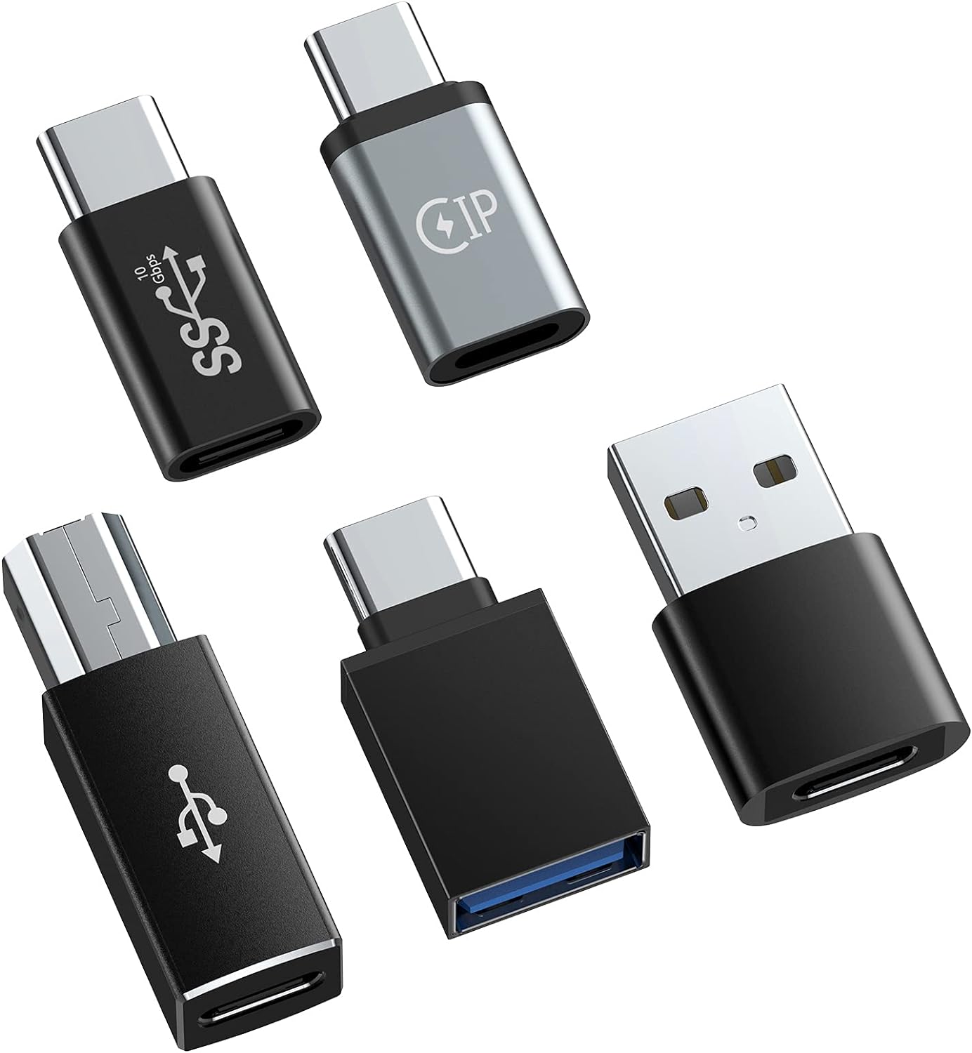 5-Pack Multi-Connector Adapter for iPhone, Samsung, Laptop