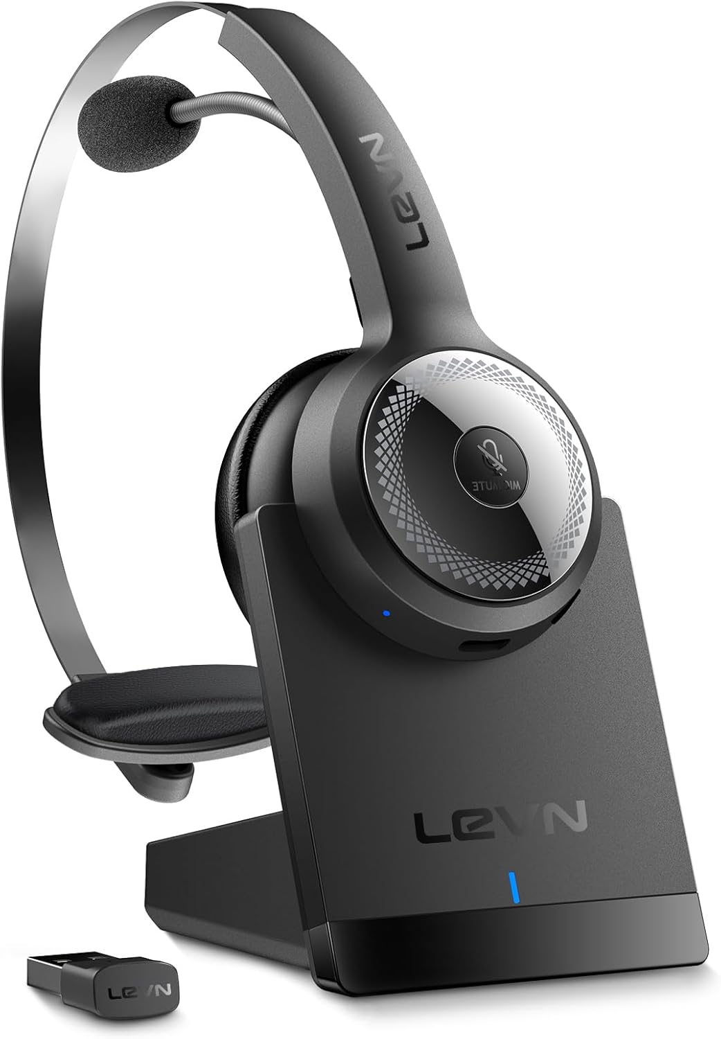 LEVN Wireless Headset with Mic for Work - Ultimate Comfort