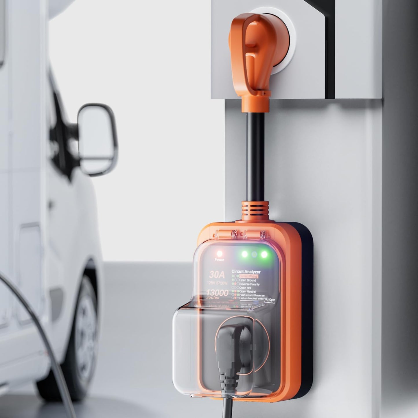RV Surge Protector 30 Amp with 13000J Protection for Safety