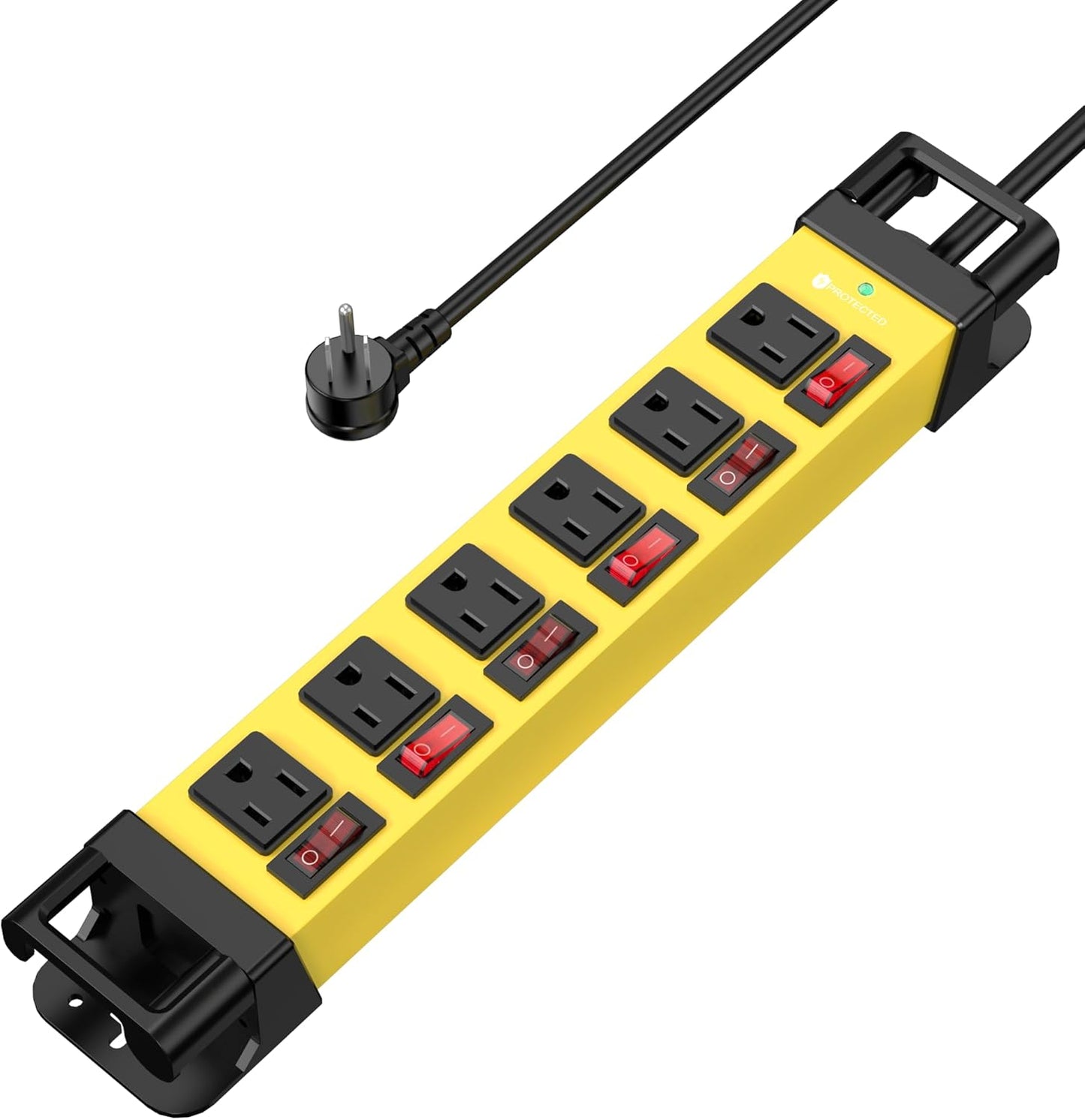 Heavy Duty Power Strip with Individual Switches for Home Use