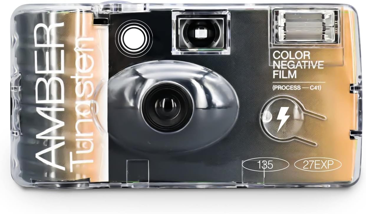 Retro Vibe: Amber Tungsten Disposable Camera