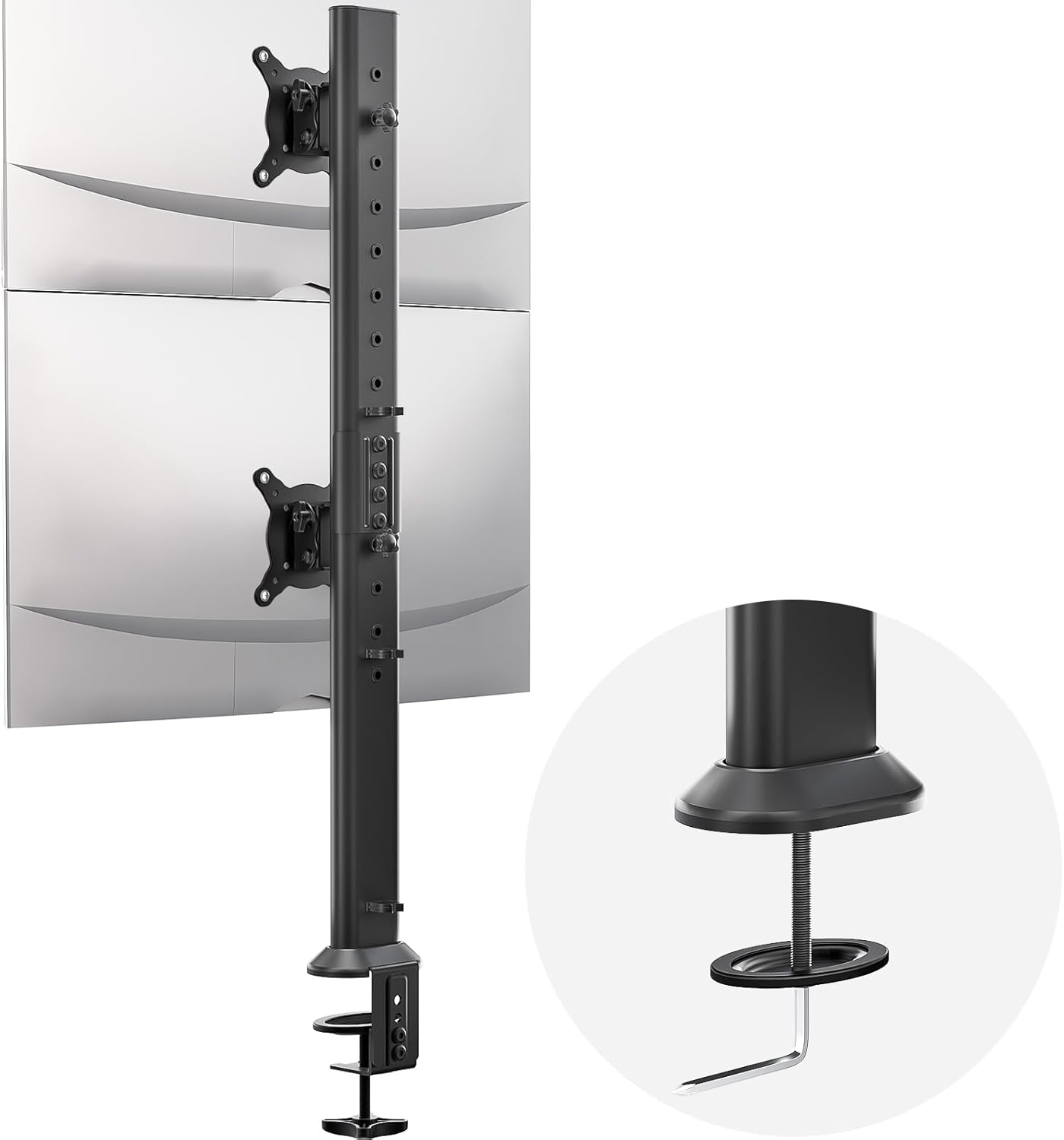 HEMUDU Dual Monitor Articulating Desk Mount for 13 to 34 in Screens