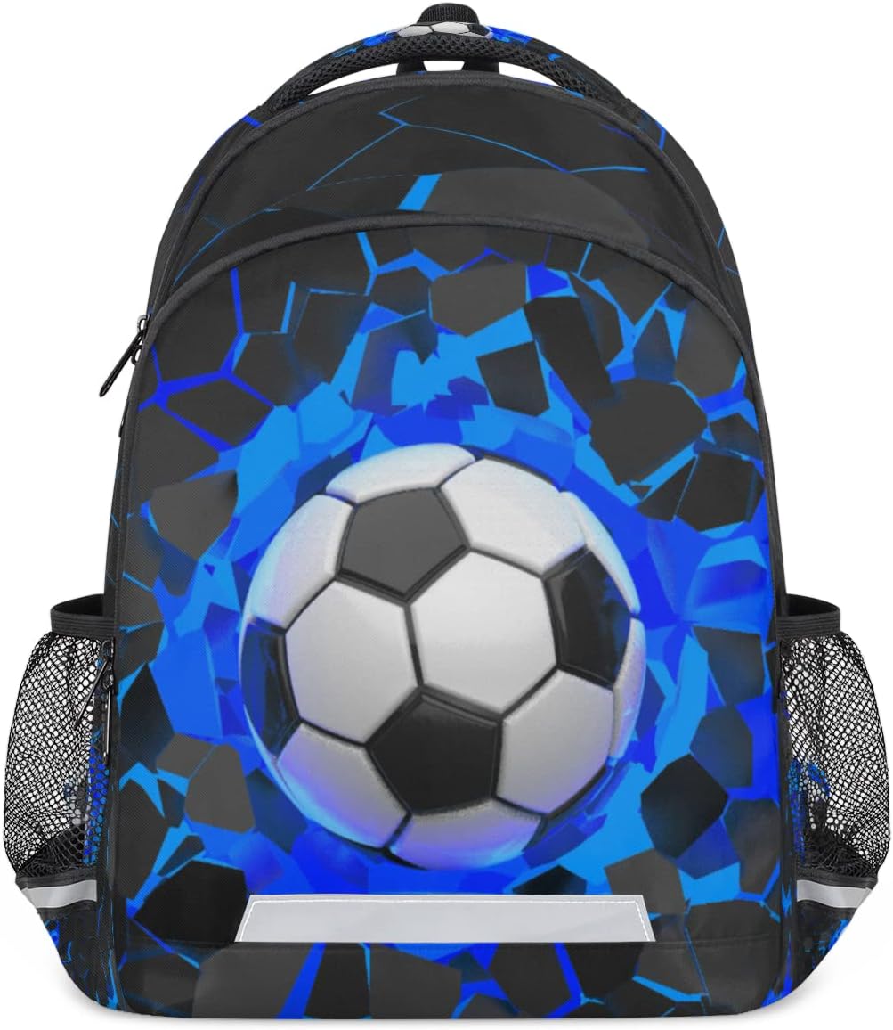 Sport Football Ball School Backpack for Teens and Students