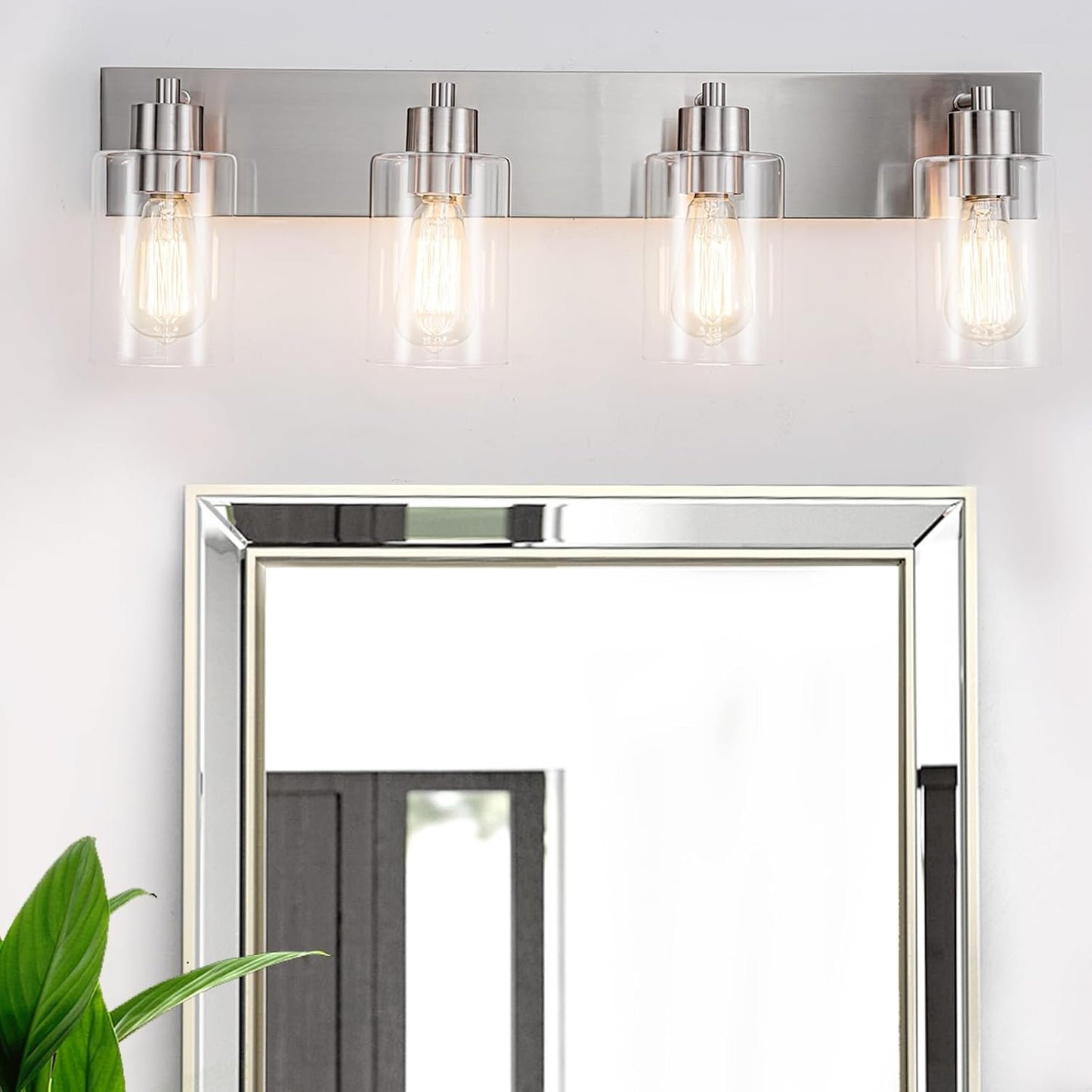 4-Light Bathroom Vanity Light Fixtures with Modern Design