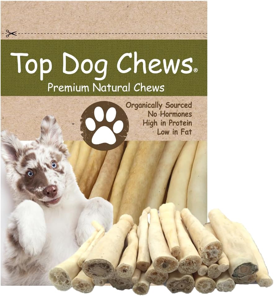 High-Protein 6 Inch Cow Tails for Dogs - 25 Pack Treats