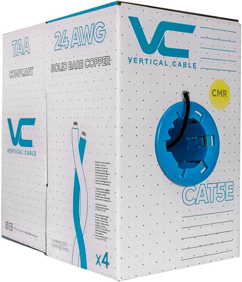 Vertical Cable Cat5e 350 MHz UTP 1000ft Bulk Ethernet Cable