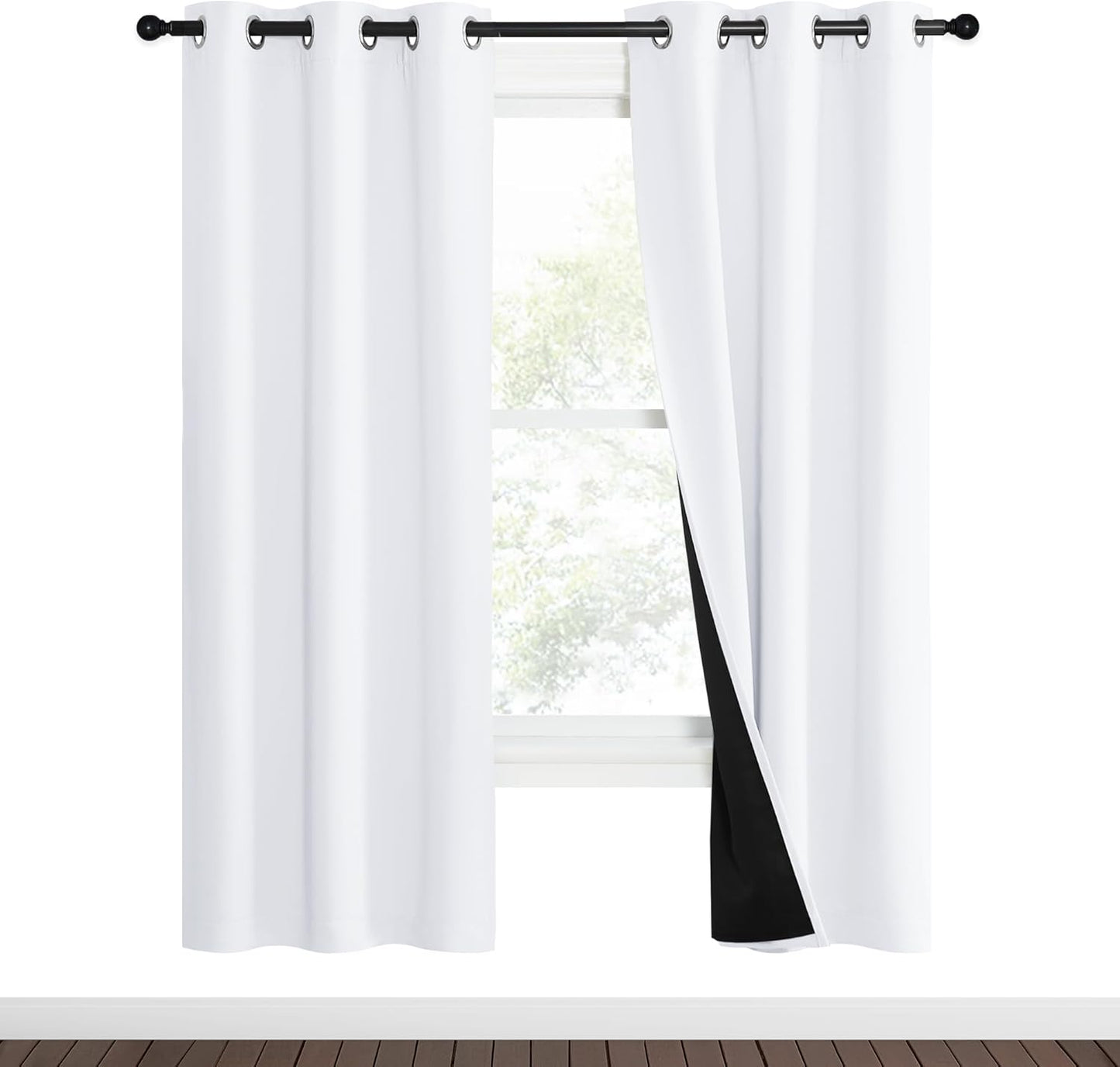 NICETOWN Blackout Curtains for Nursery, 70in Long, 2 Panels