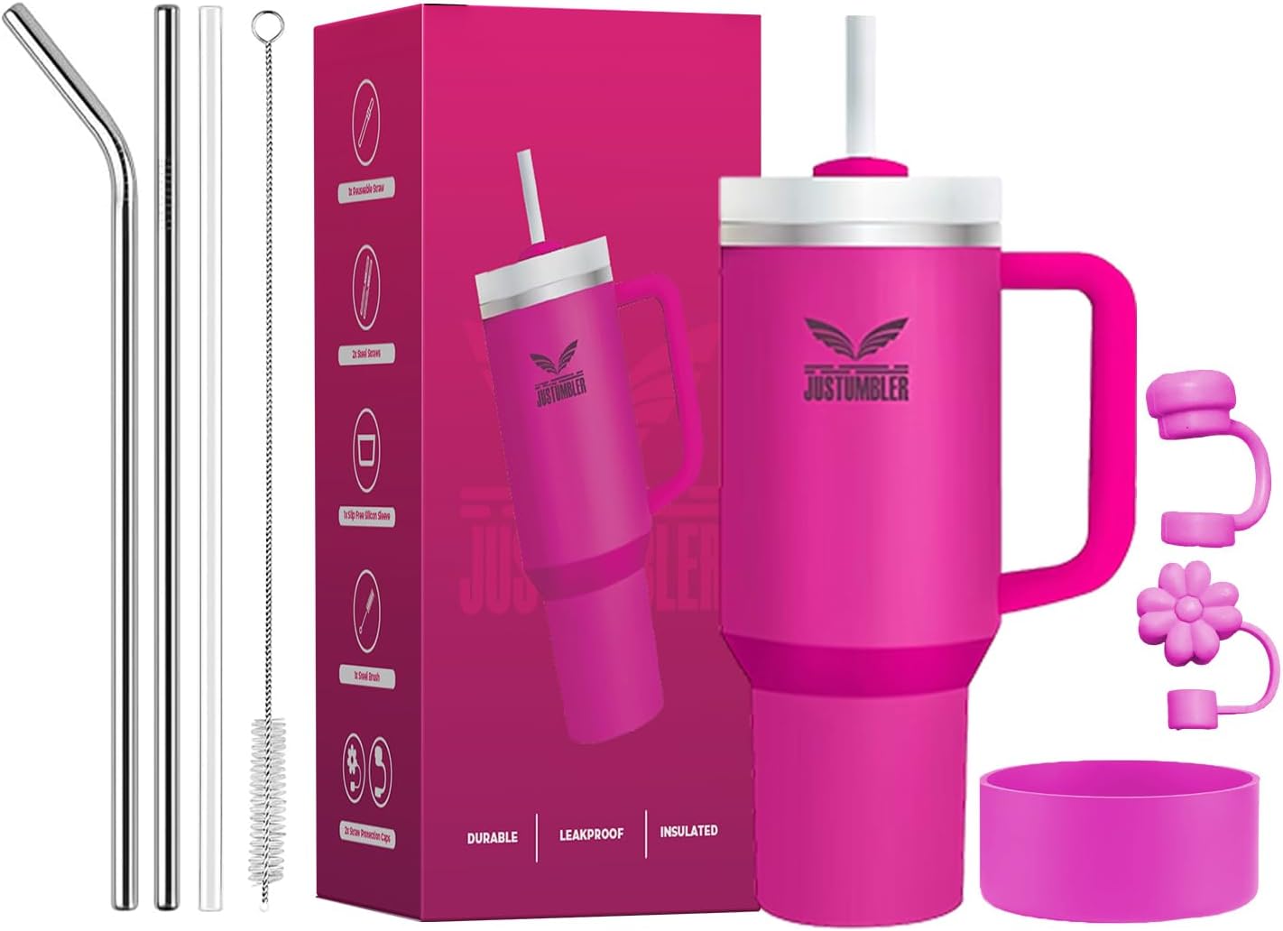40 Oz Tumbler with Handle - Insulated & Leak Proof Design
