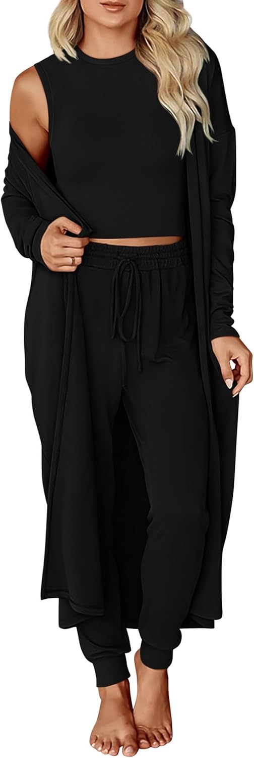 KIRUNDO 3 Piece Lounge Sets for Women Travel Outfits 2025