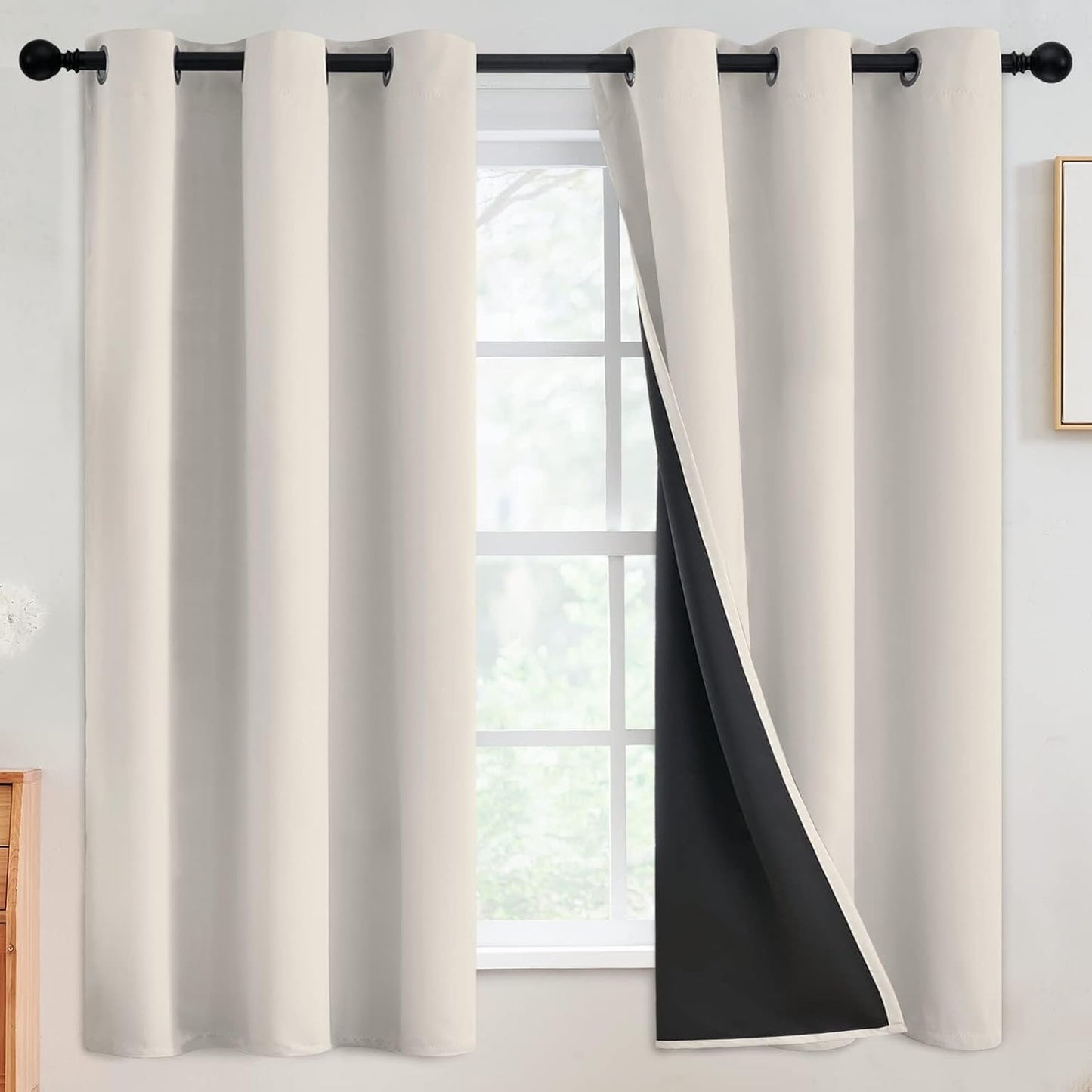 100% Blackout Curtains for Bedroom by SimpleHome - 42 x 63 in