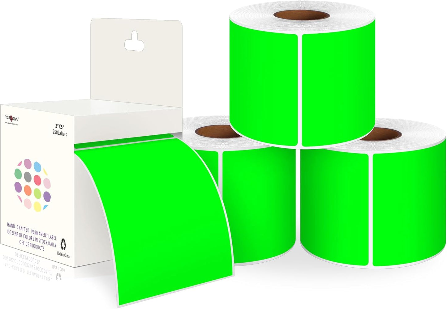 PARLAIM 3 X 5 Inch Rectangle Color Coding Labels for Inventory