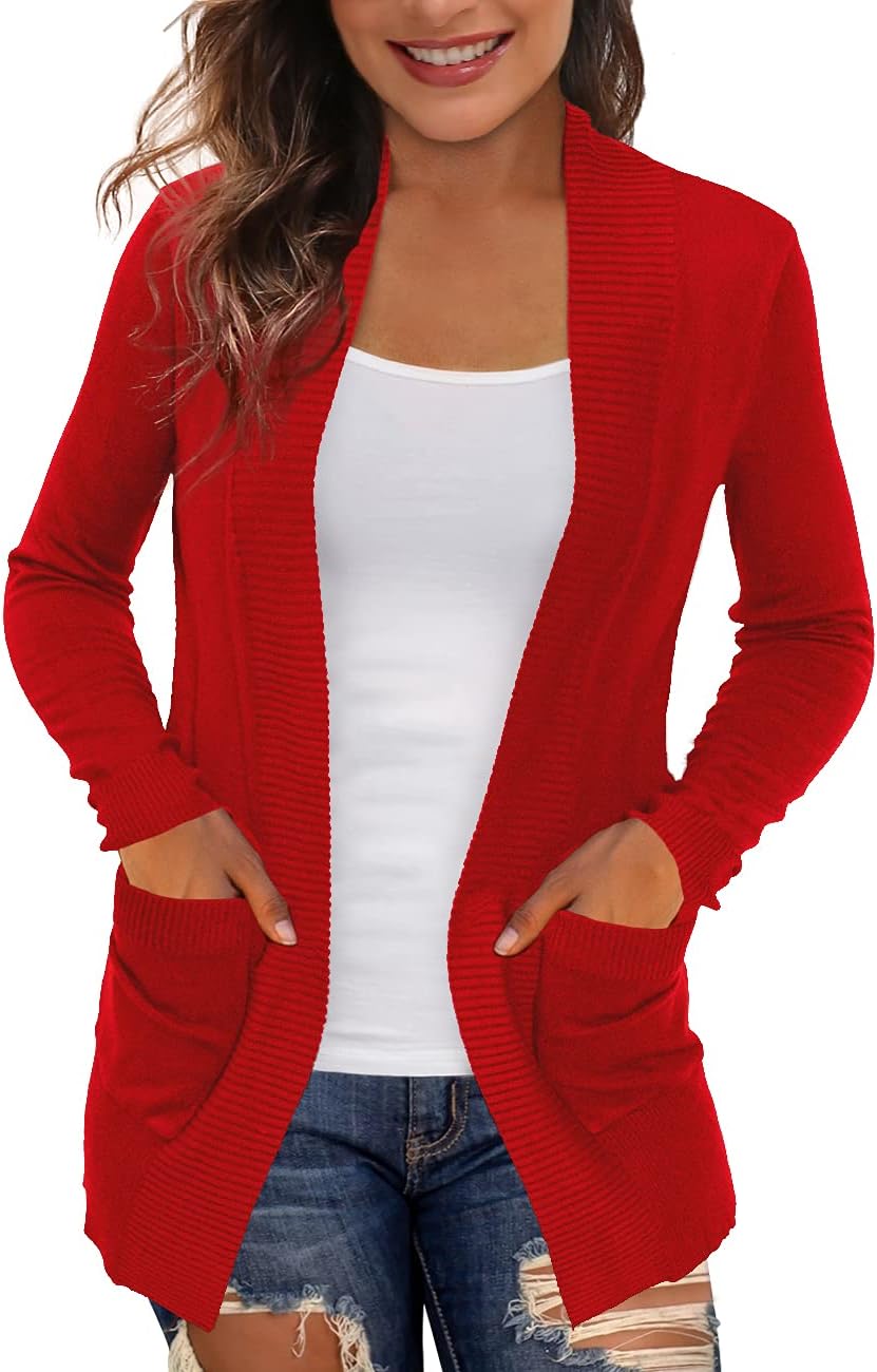 REDHOTYPE Women's Cardigans with Pockets for Casual Style