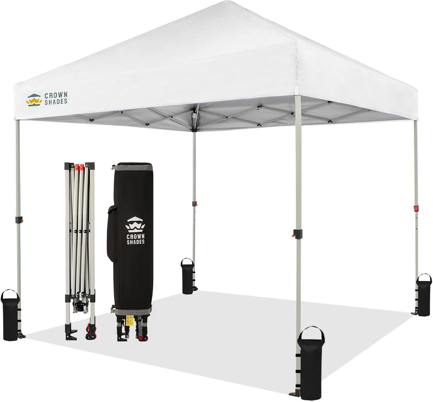 CROWN SHADES 8x8 Pop Up Canopy - Easy Setup Outdoor Shade