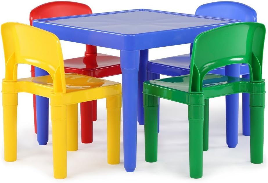 Primary Plastic Activity Table & 4 Chairs by Humble Crew