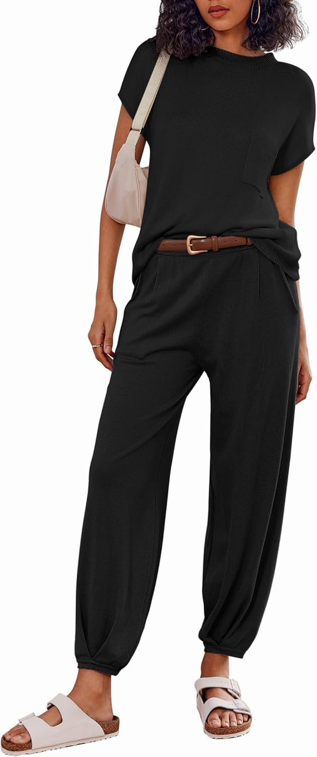 Ekouaer Two Piece Outfits Lounge Sets for Women Stylish Comfort