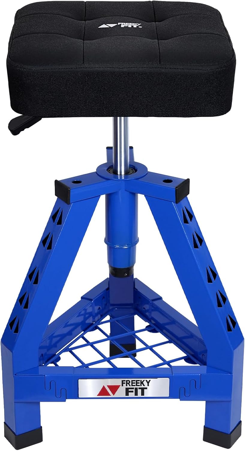 Adjustable Shop Stool with 360 Swivel and Tool Storage