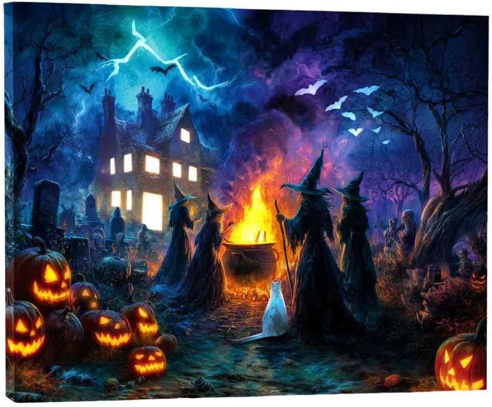 Halloween LED Wall Art for Spooky Decor and Festive Atmosphere