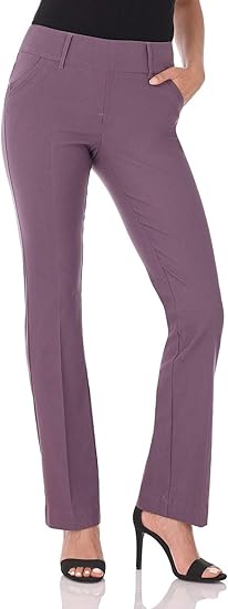 Rekucci Women's Ease into Comfort Bootcut Pant with Tummy Control