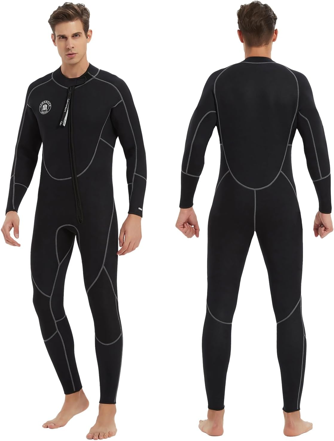 Lemorecn Men's Wetsuit 3/2mm and 5/4mm for Diving and Surfing