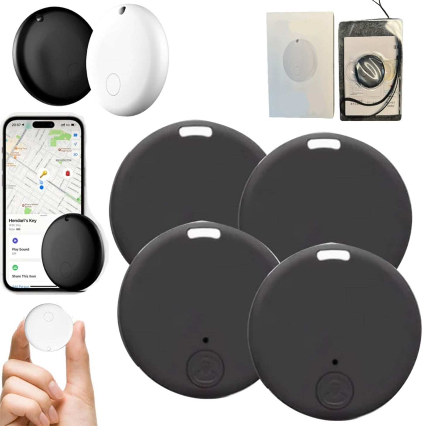 Elderly Safety GPS Tracker Set- Anti-Lost & Positioning Device x4