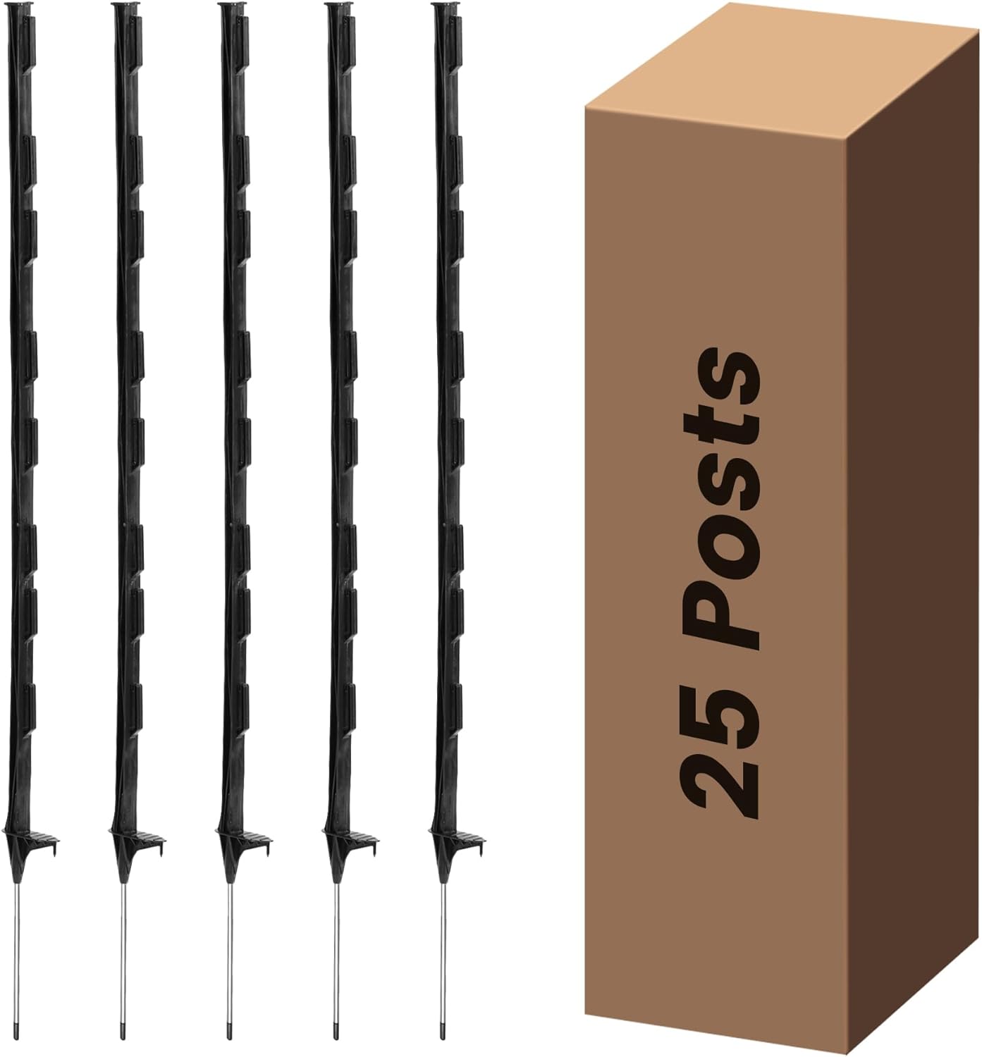 25 Pack Electric Fence Posts for Farm Protection and Garden Use