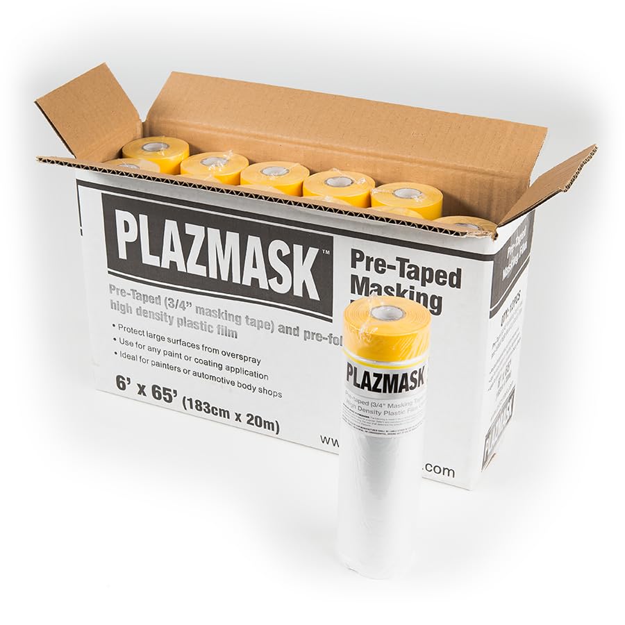 Pre-Taped Masking Film for Easy Surface Protection and Coverage