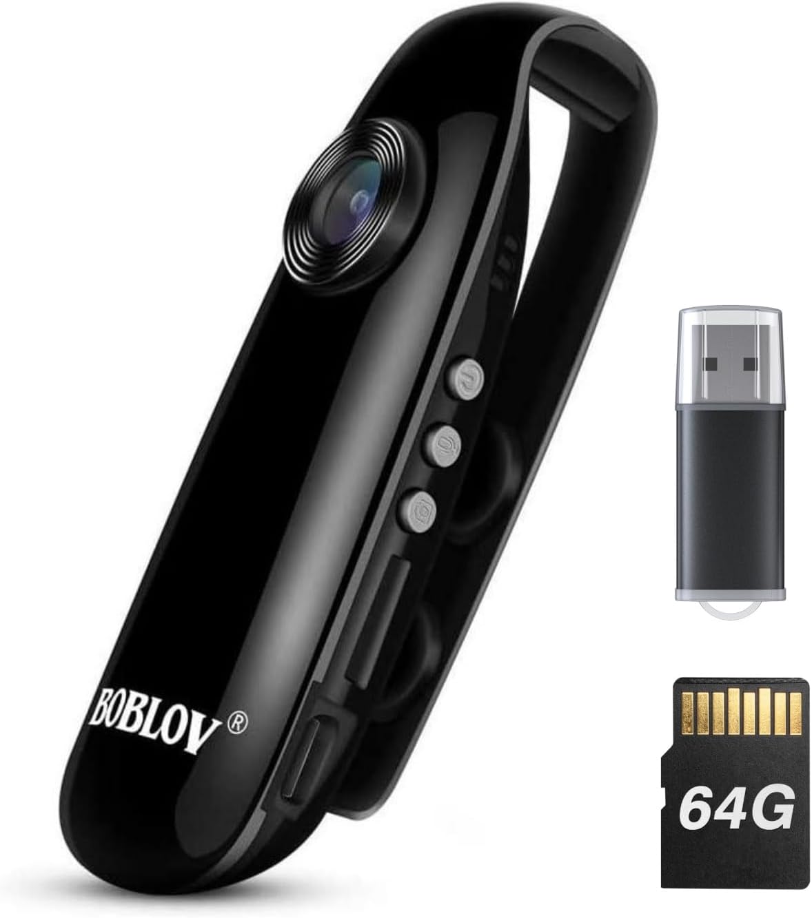 BOBLOV 007 64GB Mini Body Camera - Tiny & User-Friendly