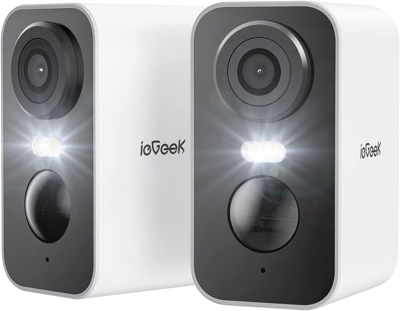ieGeek 2-Pack Wireless Security Cameras: 2K, Siren, AI Detection