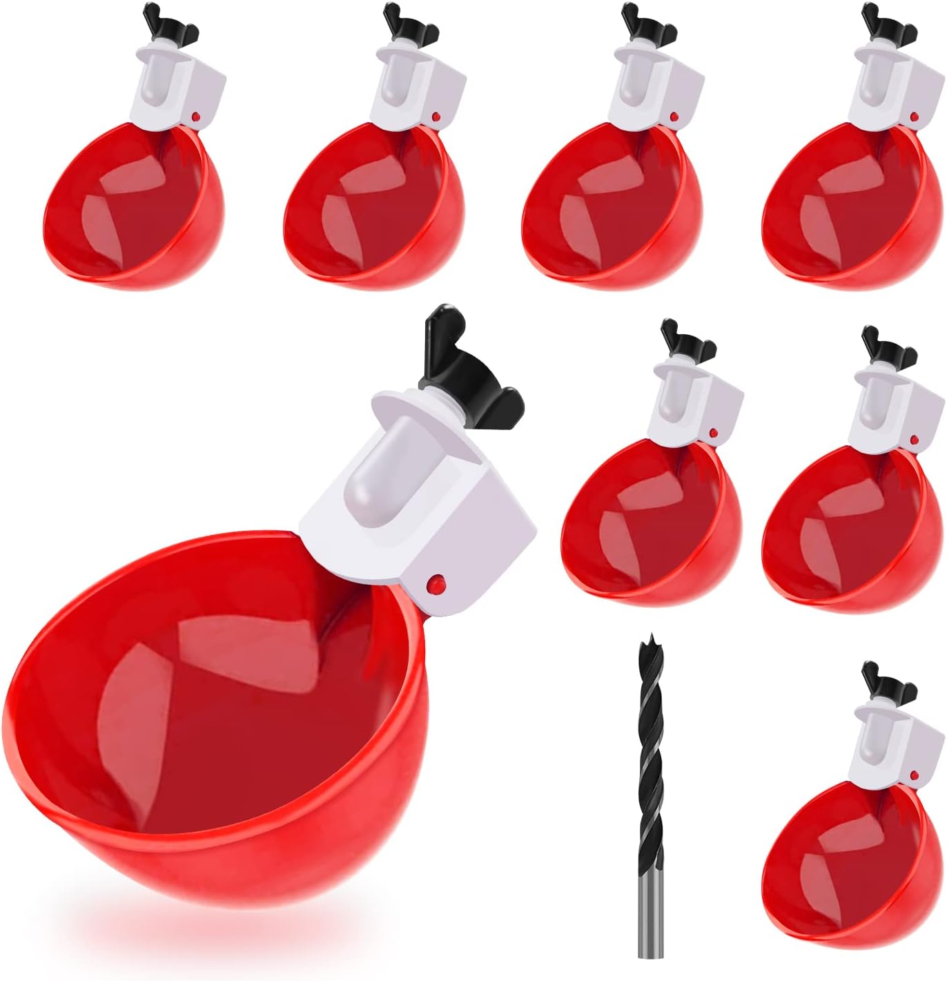 8 Pack Professional Chicken Waterer Cups - Easy Installation